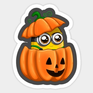 Halloween Pumpkin Minion Sticker